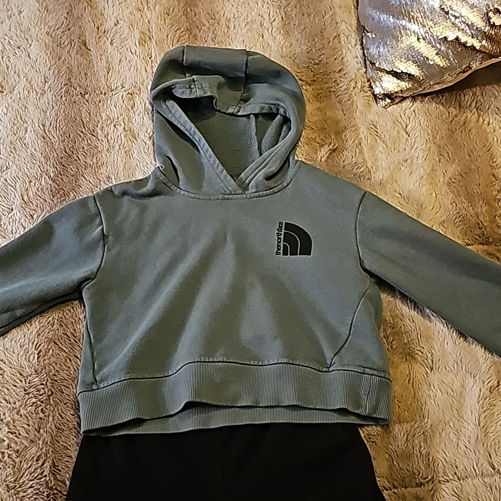 Girls Northface Crop Hoodie & NF Girls soft Sweatpants /slightly flared